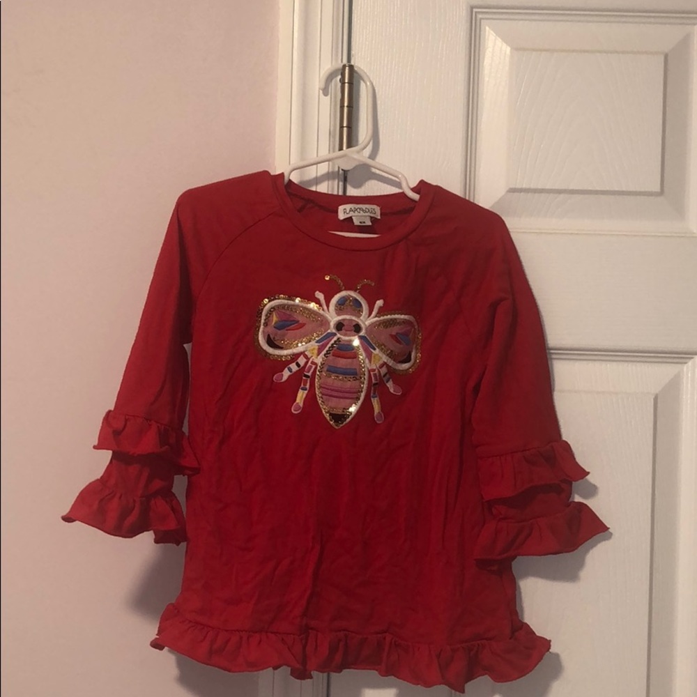 Red shirt for little girls